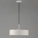 Echo LED 16 inch White and Gold Single Pendant Ceiling Light in White/Gold