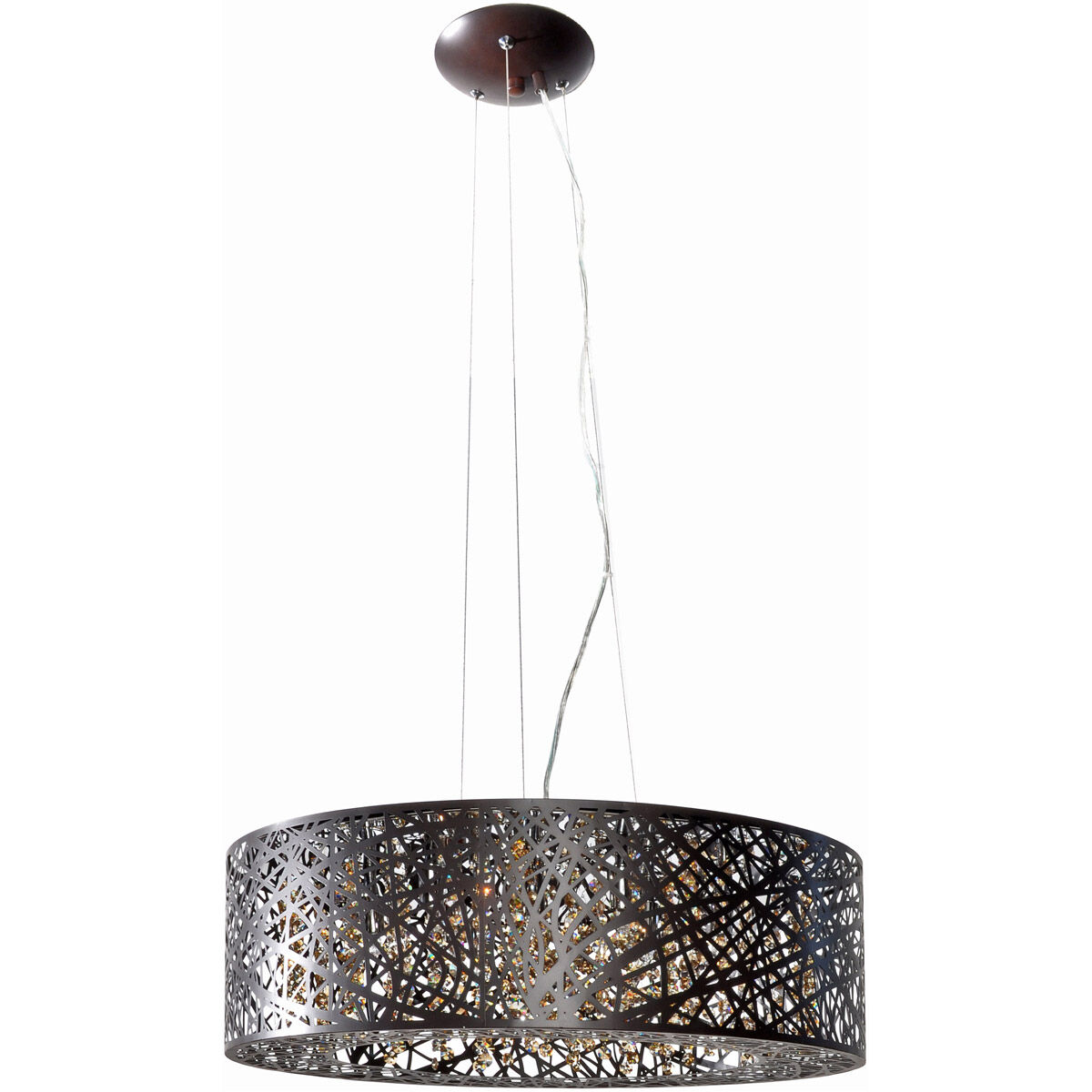 Inca 9 Light 23.5 inch Bronze Multi-Light Pendant Ceiling Light in Cognac