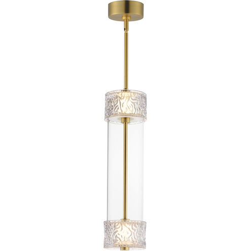 Elysian LED 5.5 inch Natural Aged Brass Single Pendant Ceiling Light