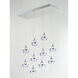 Swank LED 12.5 inch Polished Chrome Multi-Light Pendant Ceiling Light