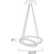 Cirque LED 23.75 inch Matte White Single Pendant Ceiling Light