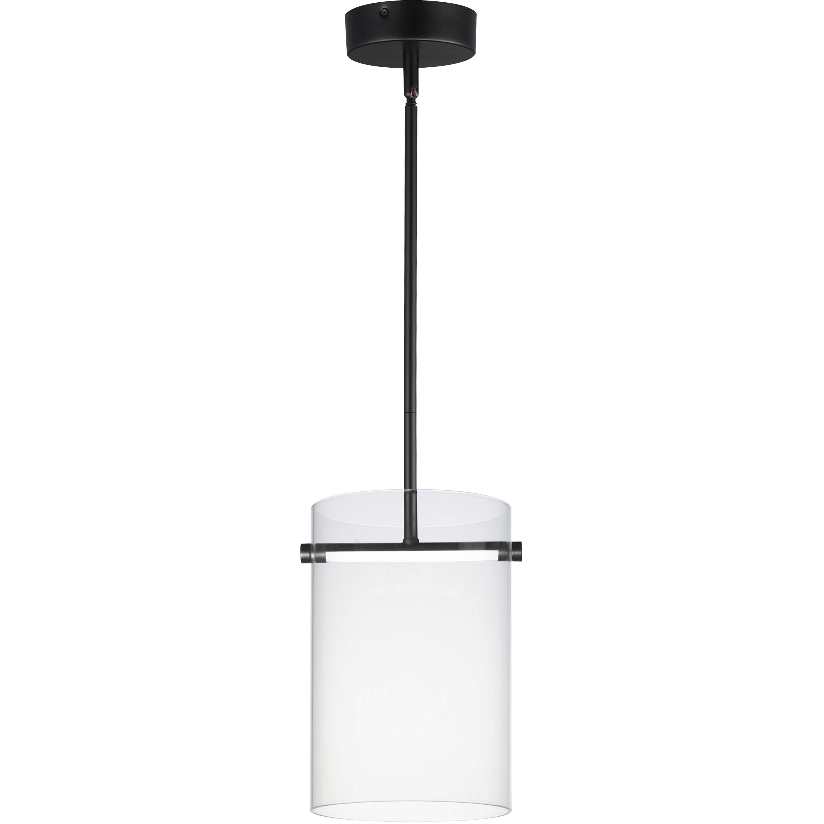 Polo LED 7.75 inch Black Mini Pendant Ceiling Light