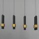 Reveal LED 32 inch Black and Gold Linear Pendant Ceiling Light in Black/Gold