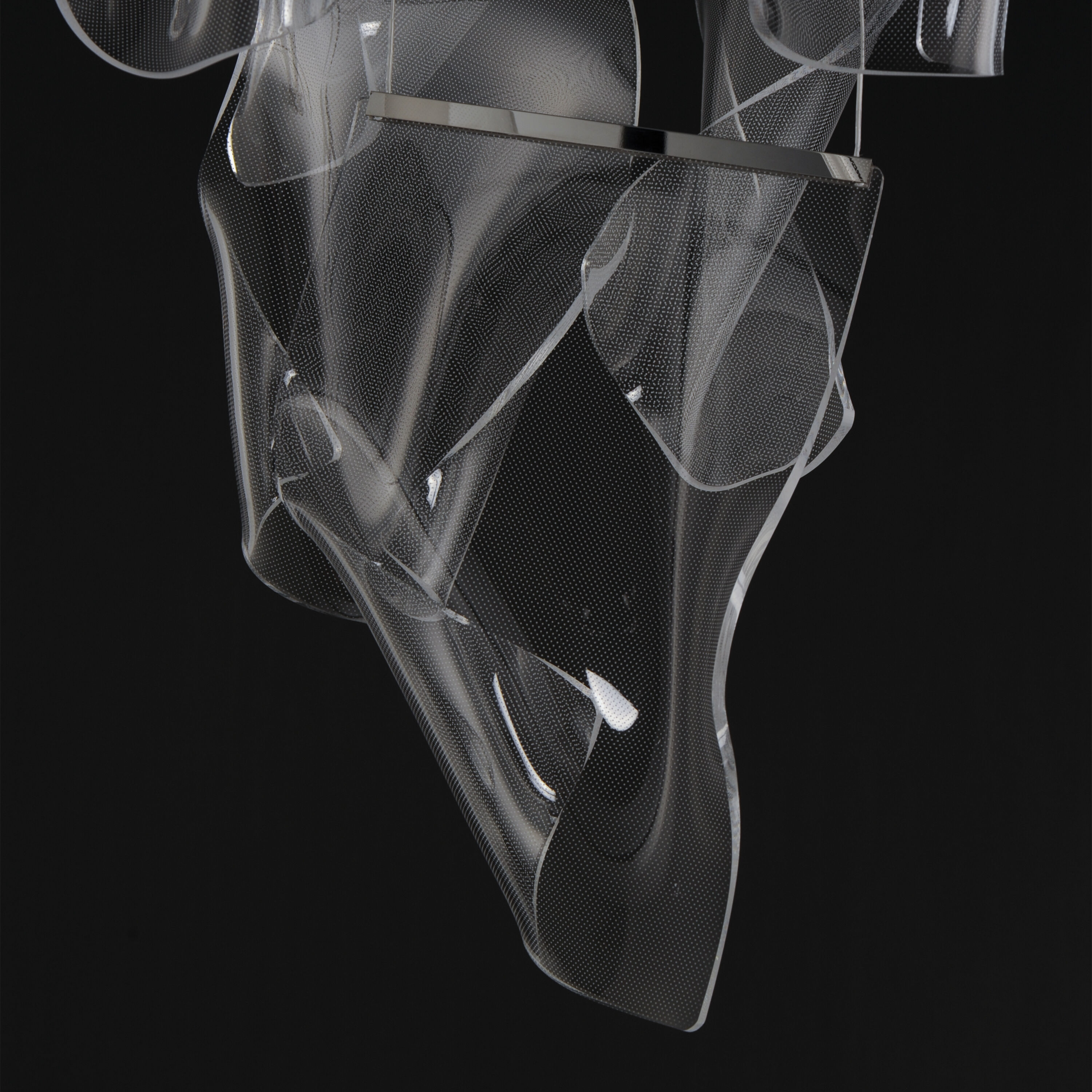 Rinkle LED 36.25 inch Brushed Gunmetal Multi-Light Pendant Ceiling Light in Brushed Champagne