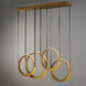 Tether LED 9 inch Natural Aged Brass Multi-Light Pendant Ceiling Light