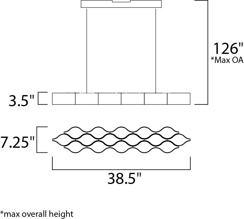 Billow LED Linear Pendant Ceiling Light
