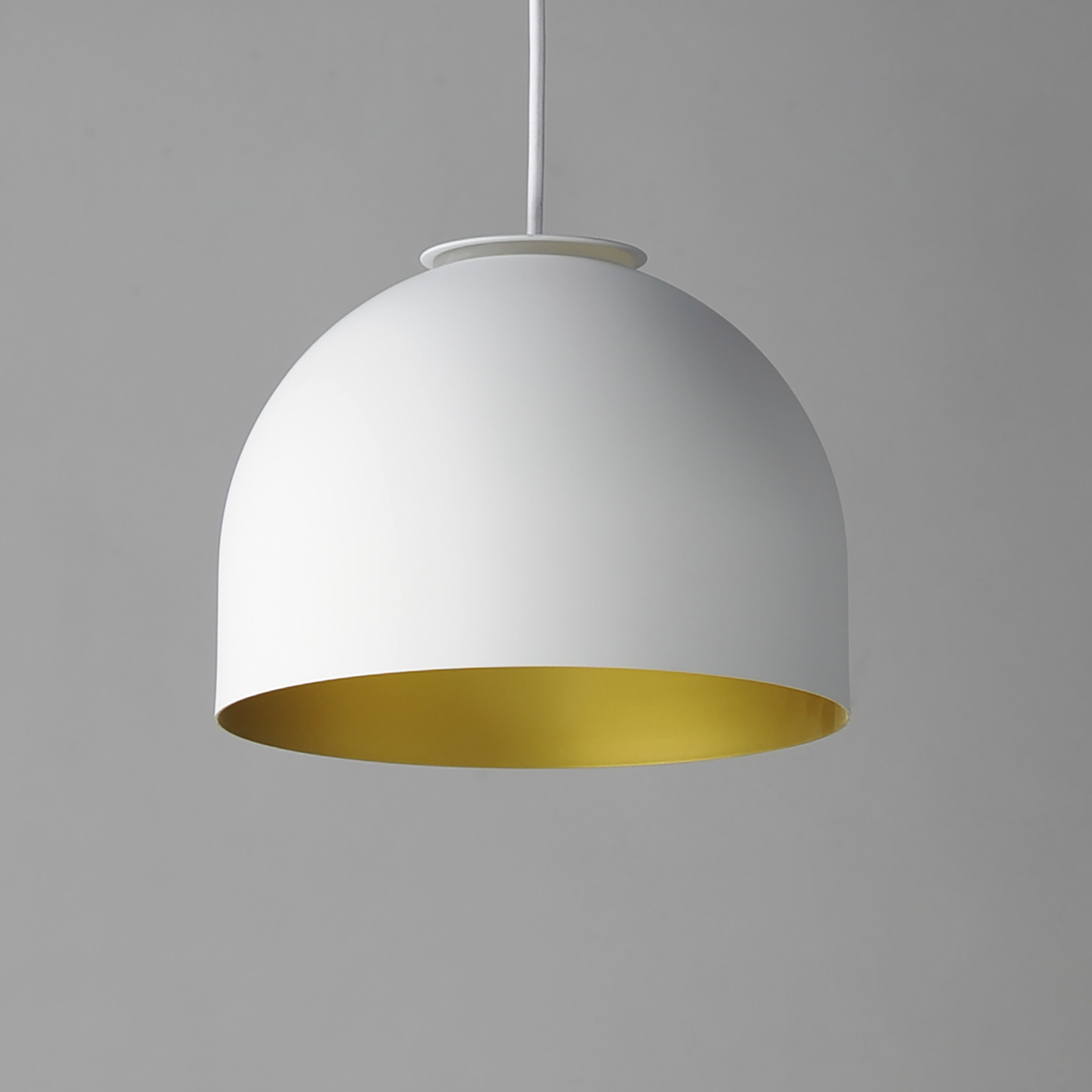 Foster LED 9.75 inch White with Gold Mini Pendant Ceiling Light in White/Gold