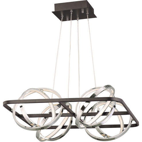 Gyro II LED 27 inch Black and Polished Chrome Single Pendant Ceiling Light