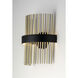Chimes WiZ LED 7 inch Black and Satin Nickel and Satin Brass Wall Sconce Wall Light in Black and Satin Brass and Satin Nickel