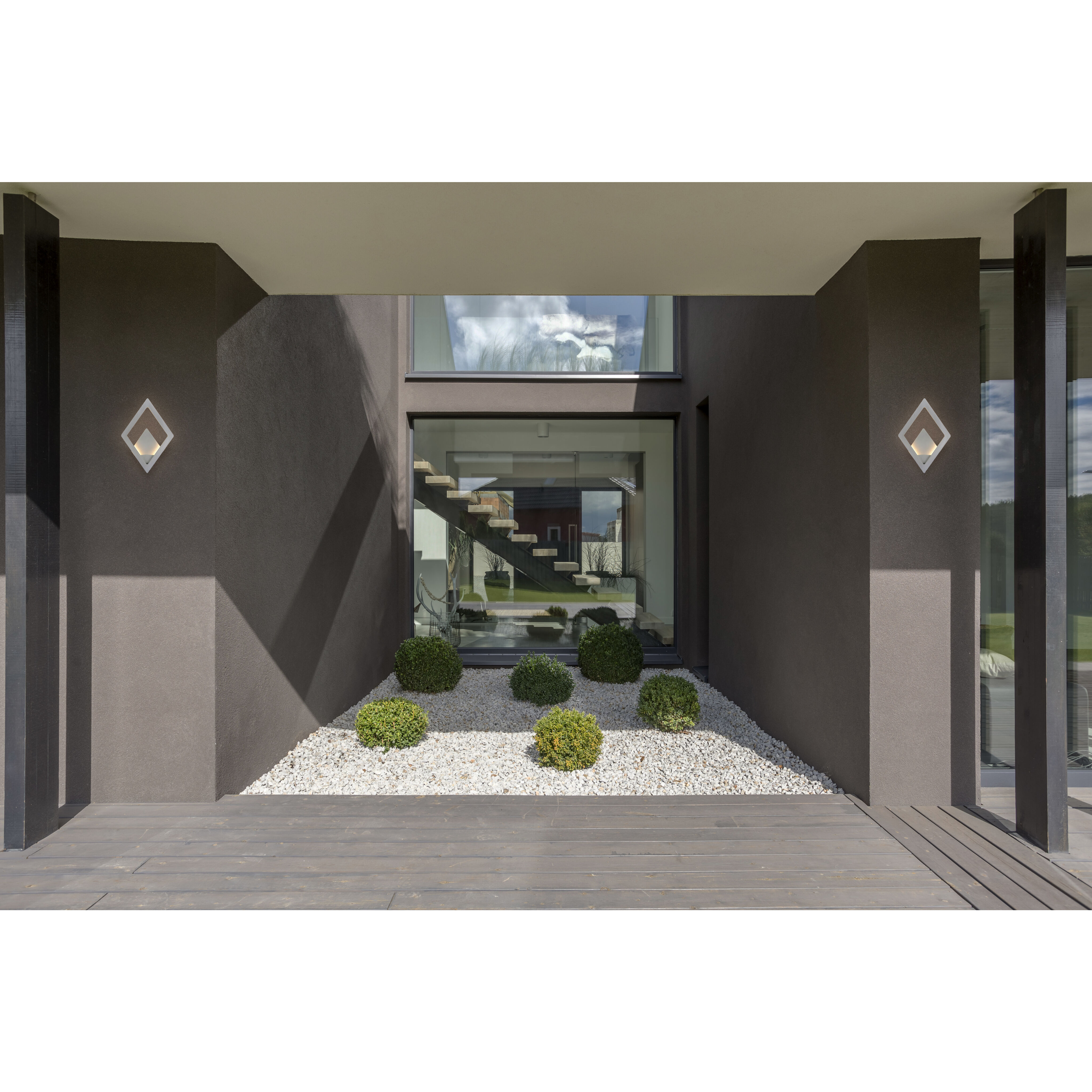 Alumilux Rhombus LED 19.25 inch White Outdoor Wall Sconce