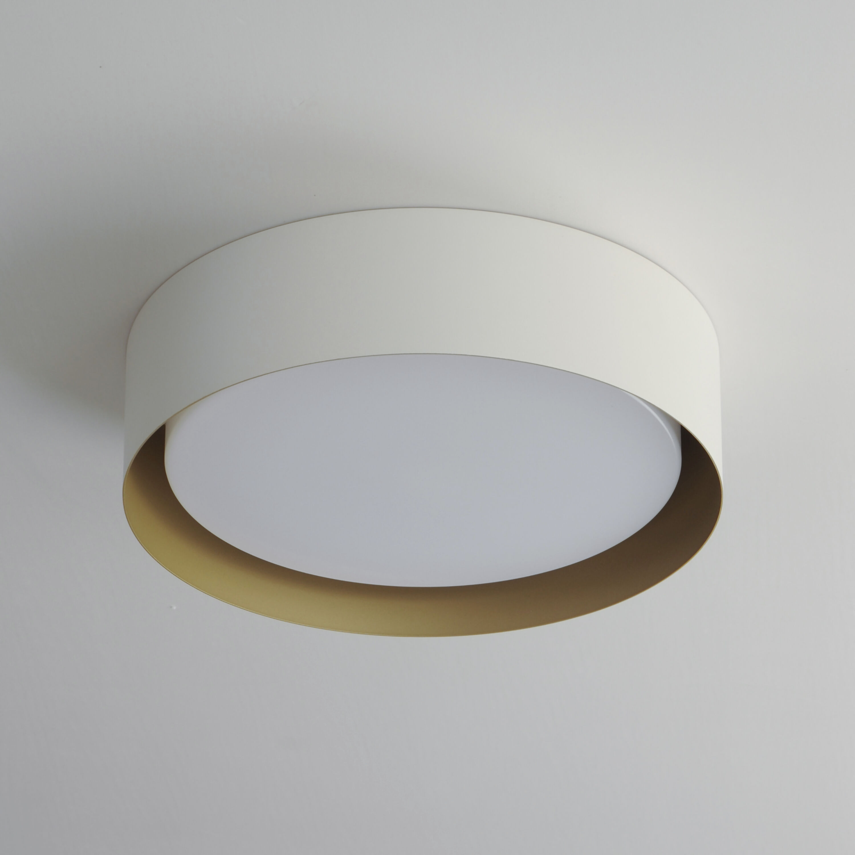 Echo LED 16 inch White/Gold Flush Mount Ceiling Light