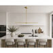 Dorian LED 34.75 inch Gold Linear Pendant Ceiling Light