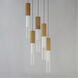Reeds LED 13.75 inch Gold Multi-Light Pendant Ceiling Light