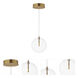 Global LED 7 inch Natural Aged Brass Single Pendant Ceiling Light