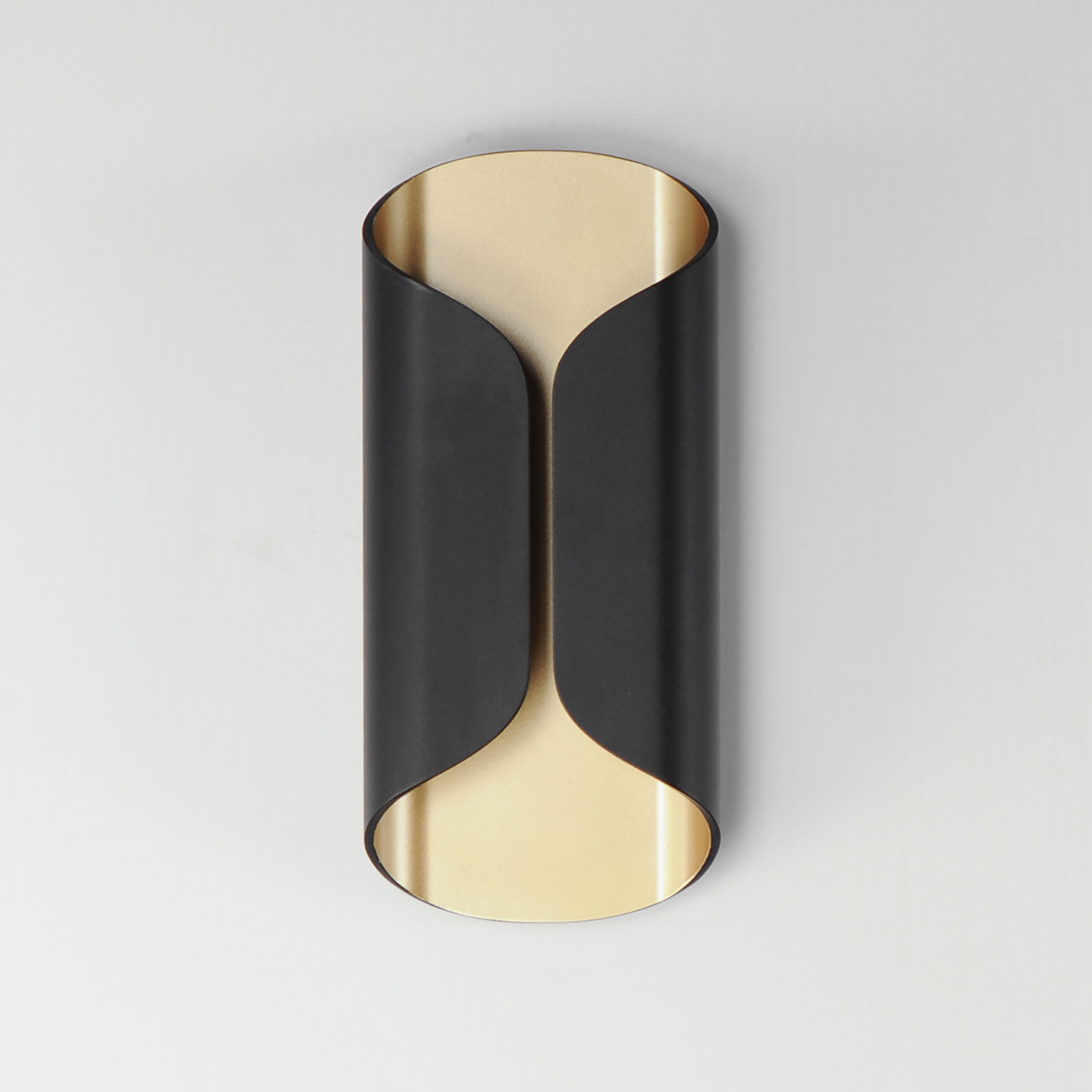 Folio LED 13.75 inch Black with Gold Outdoor Wall Mount in Black/Gold