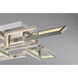 Link LED 29.25 inch Satin Nickel Flush Mount Chandelier Ceiling Light