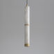 Aragon LED 2 inch White Alabaster and Gold Mini Pendant Ceiling Light