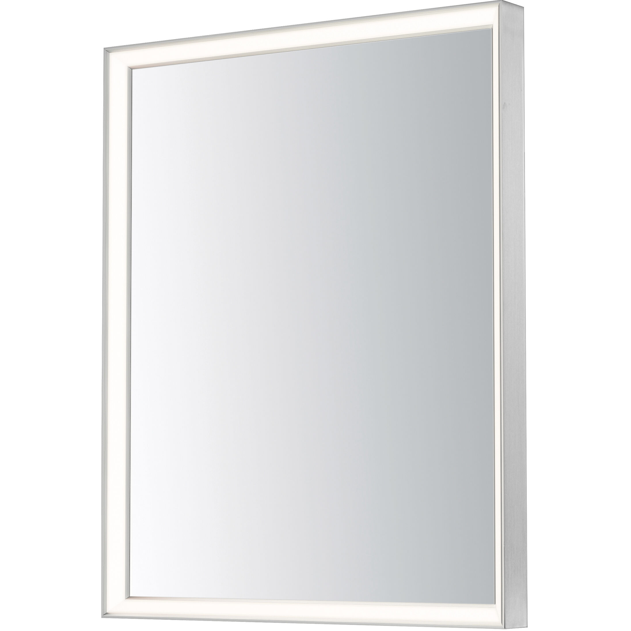 Bevel 30 X 24 inch Satin Nickel LED Wall Mirror