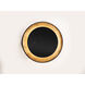 Floating 23.5 X 23.5 inch Gold Leaf and Black LED Mirror
