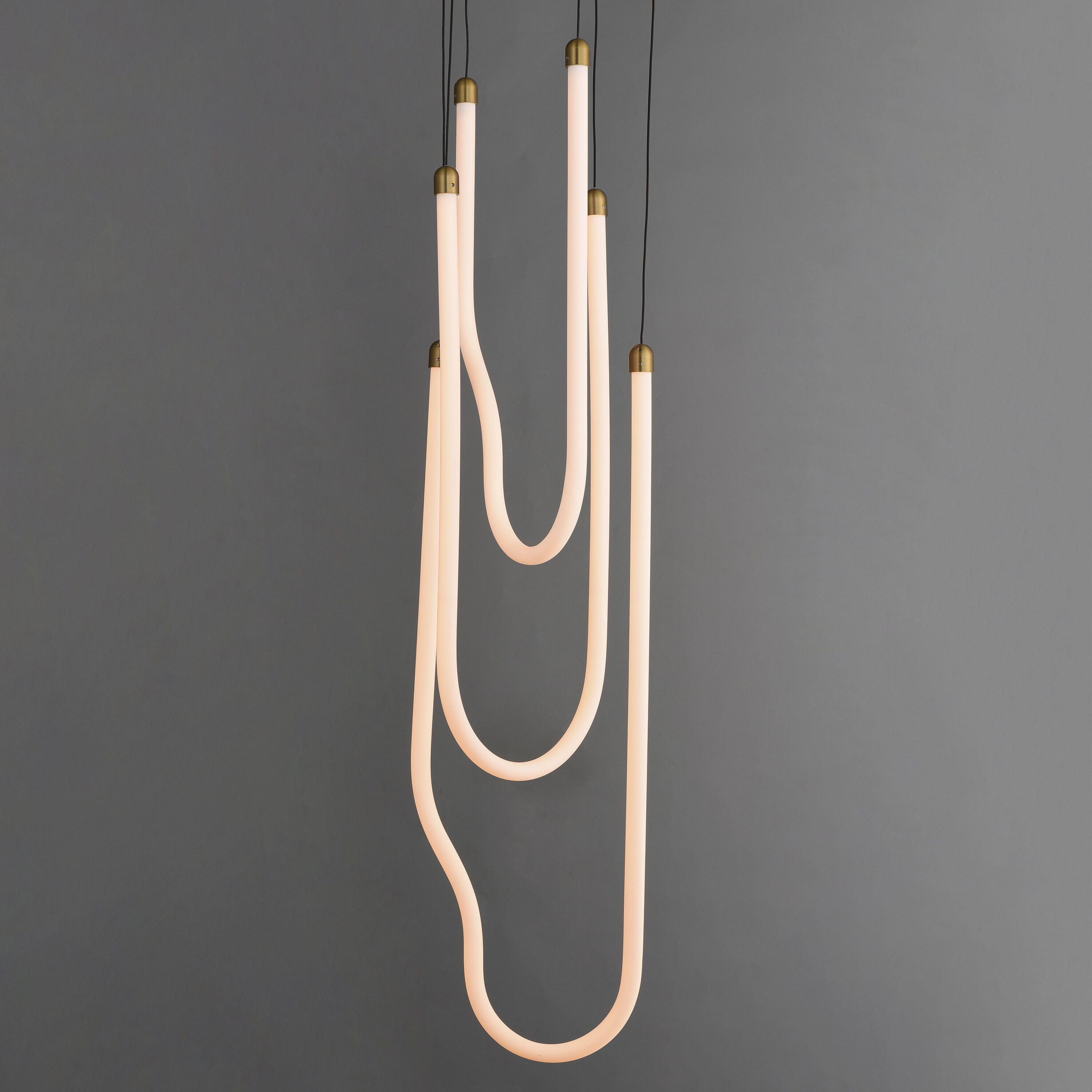 Soleil LED 13 inch Natural Aged Brass Multi-Light Pendant Ceiling Light