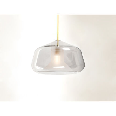 Deuce LED 7.75 inch Satin Brass Single Pendant Ceiling Light