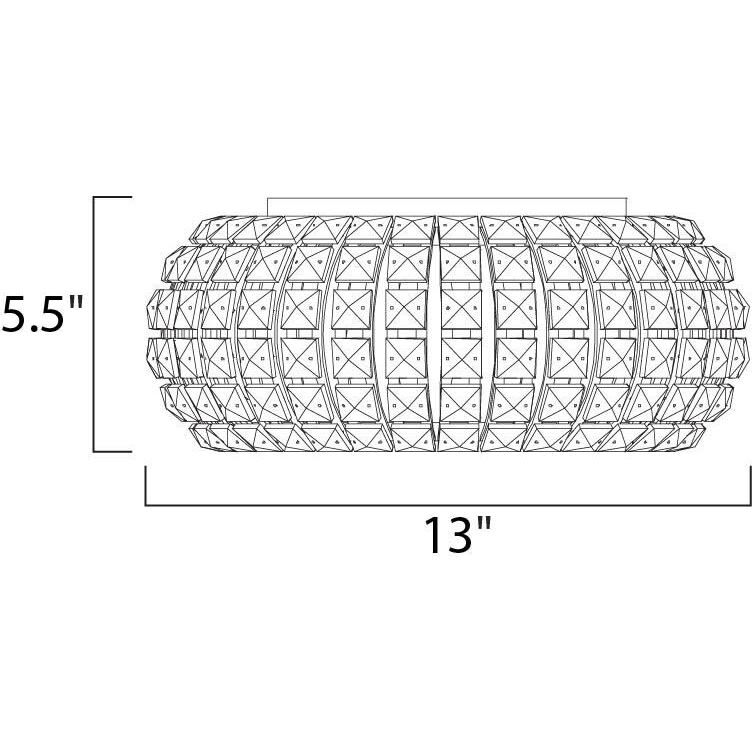 Bijou 4 Light 13 inch Polished Chrome Flush Mount Ceiling Light