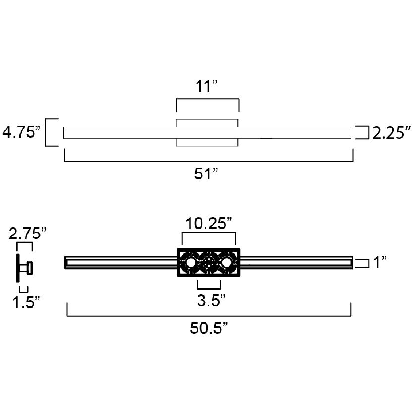 Alumilux Sideline LED 4.75 inch Architectural Bronze Outdoor Wall Mount