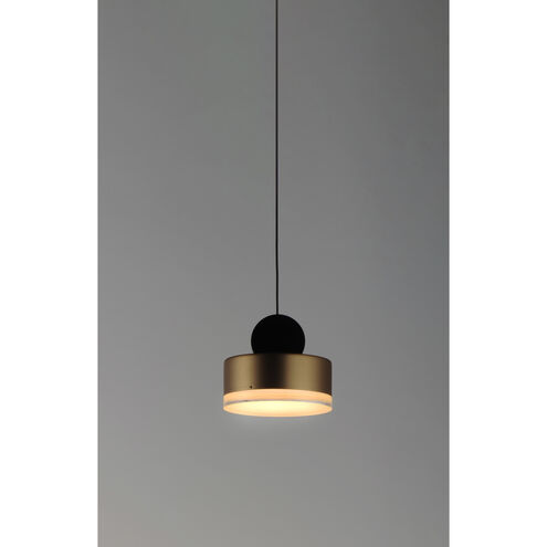 Nob LED 4.75 inch Black and Gold Single Pendant Ceiling Light