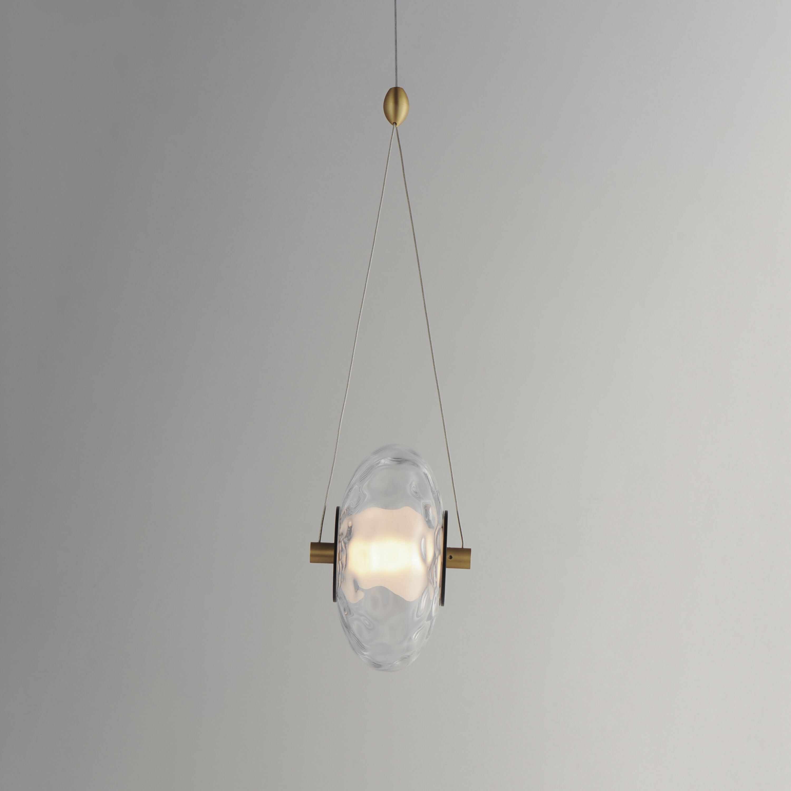 Unity LED 8.5 inch Black and Natural Aged Brass Single Pendant Ceiling Light