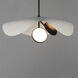 Carmen LED 24 inch Black Single Pendant Ceiling Light in White/Black