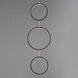 Hoopla LED 15.75 inch Black and Gold Multi-Light Pendant Ceiling Light in Black/Gold
