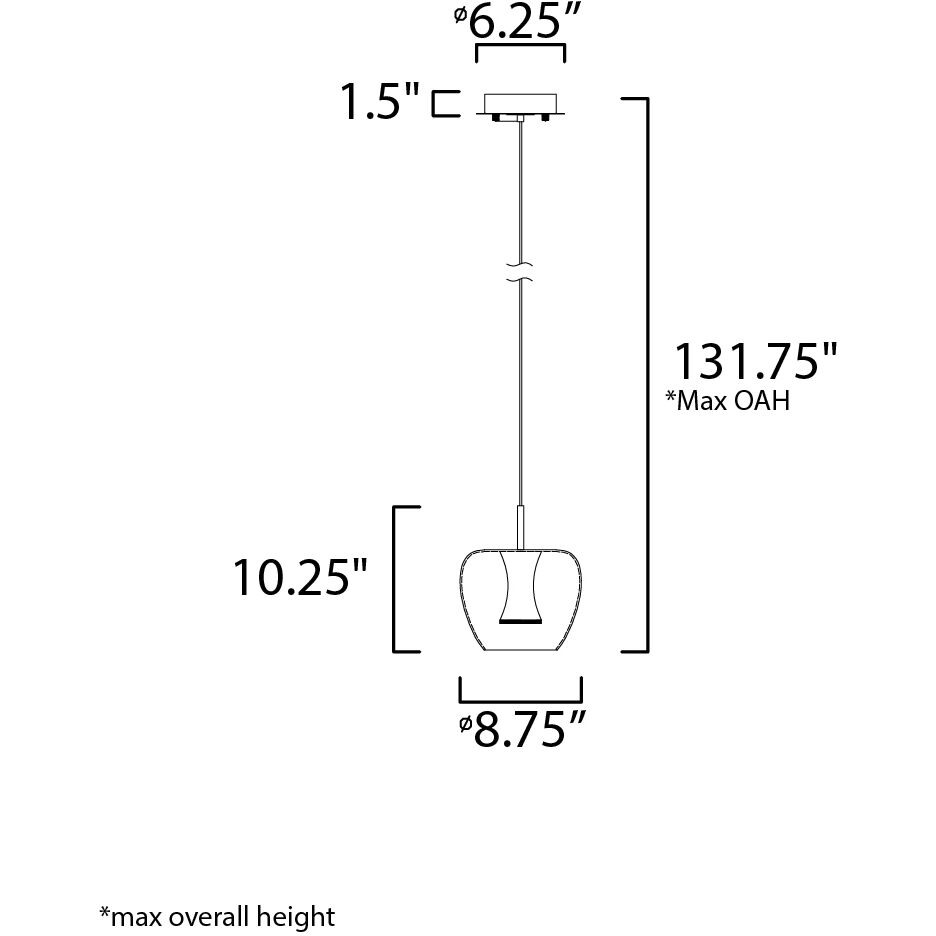 Newton LED 8.75 inch Black and Gold Multi-Light Pendant Ceiling Light