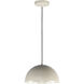 Hemisphere LED 14 inch Gloss Taupe and Aluminum Single Pendant Ceiling Light