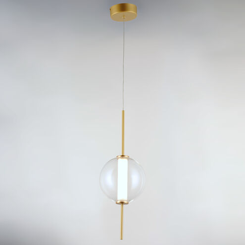 Axle LED 8 inch Gold Single Pendant Ceiling Light