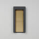Alcove LED 14 inch Black and Gold Outdoor Wall Mount