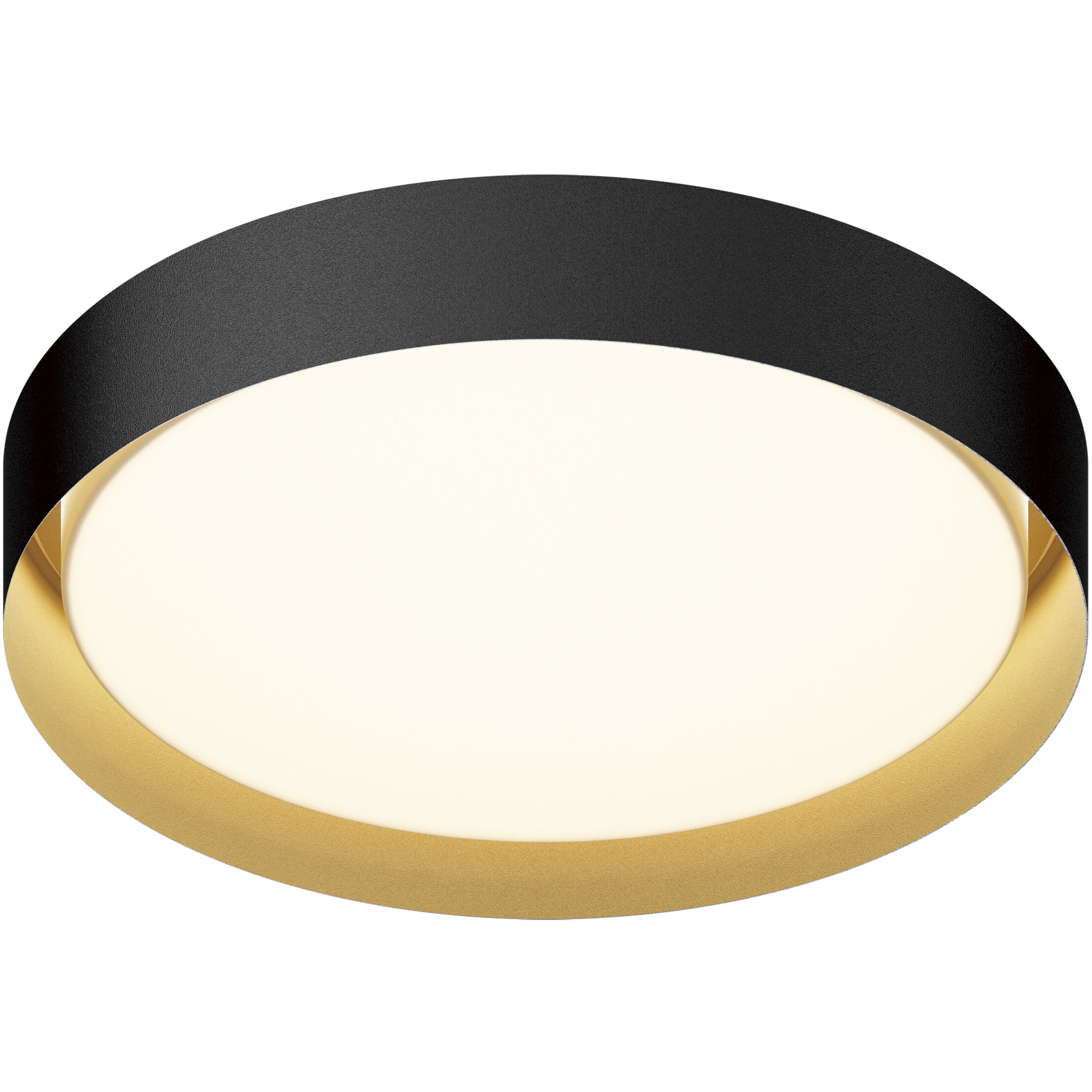 Echo LED 24 inch Black and Gold Flush Mount Ceiling Light in Black