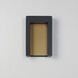 Alcove LED 10 inch Black and Gold Outdoor Wall Mount