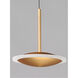 Saucer LED 7 inch Black and Gold Mini Pendant Ceiling Light