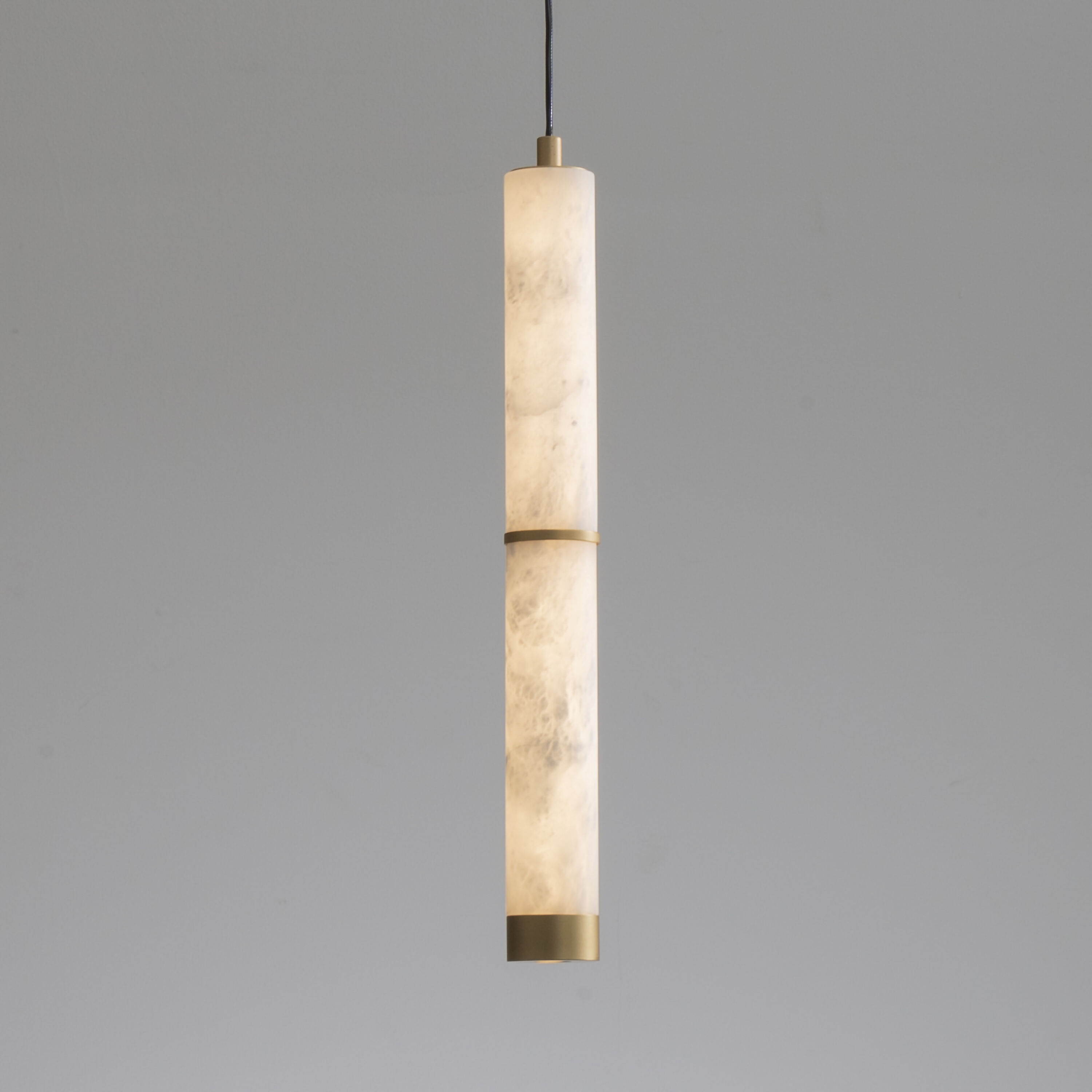 Aragon LED 2 inch White Alabaster and Gold Mini Pendant Ceiling Light