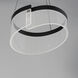 Sonata LED 13 inch Black Suspension Pendant Ceiling Light