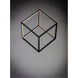 4 Square LED 20.5 inch Black Single Pendant Ceiling Light