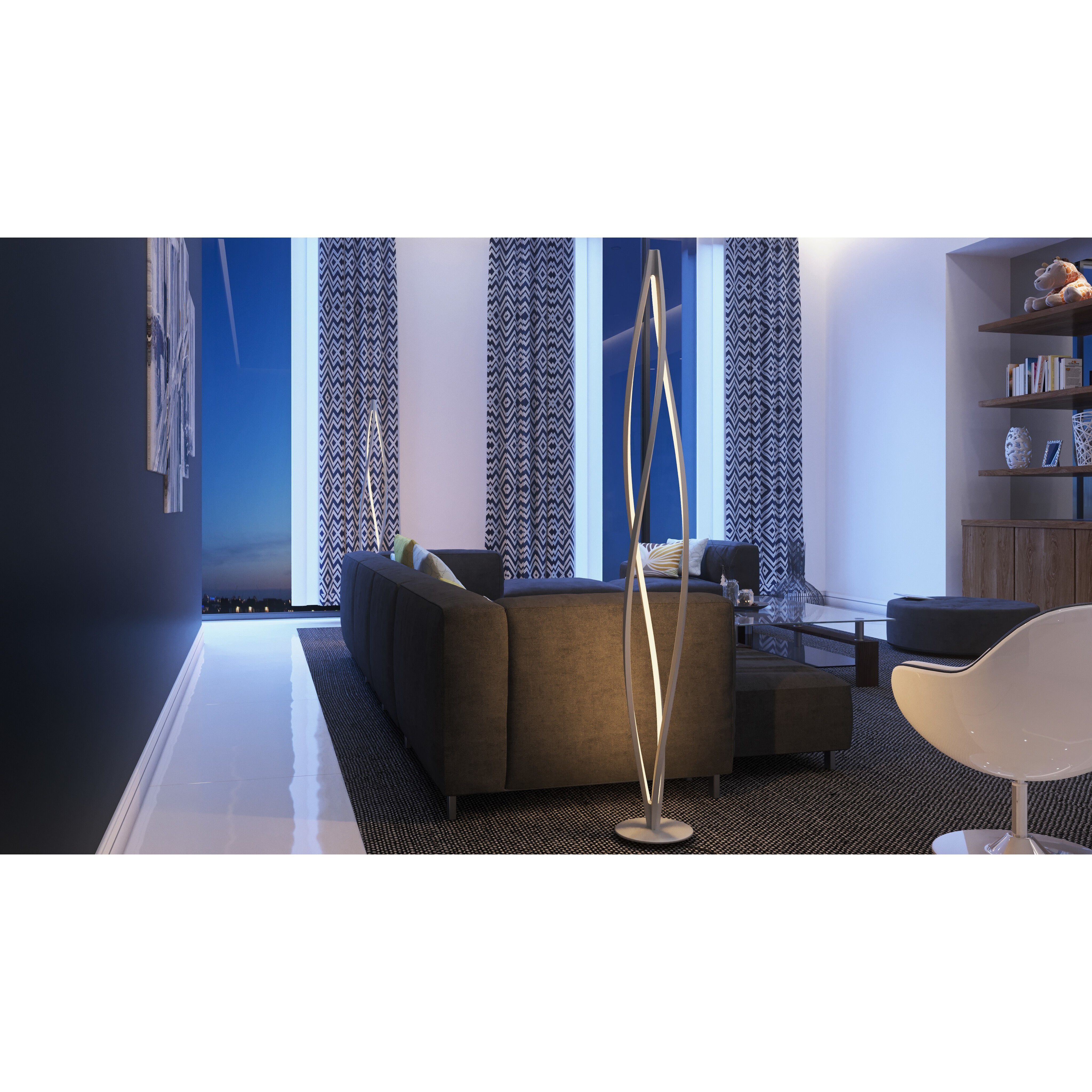 Cyclone LED 71.75 inch 44.00 watt Matte White Floor Lamp Portable Light