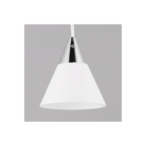 Micro LED 3 inch White/Polished Chrome Mini Pendant Ceiling Light in White and Polished Chrome