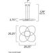 Coaster LED 20.25 inch Polished Chrome Single Pendant Ceiling Light