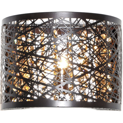 Inca Wall Sconce Wall Light in Bronze, Cognac