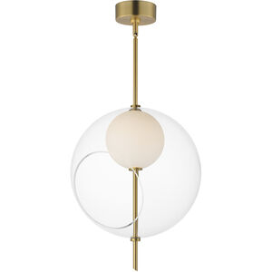 Martini LED 15.75 inch Natural Aged Brass Single Pendant Ceiling Light