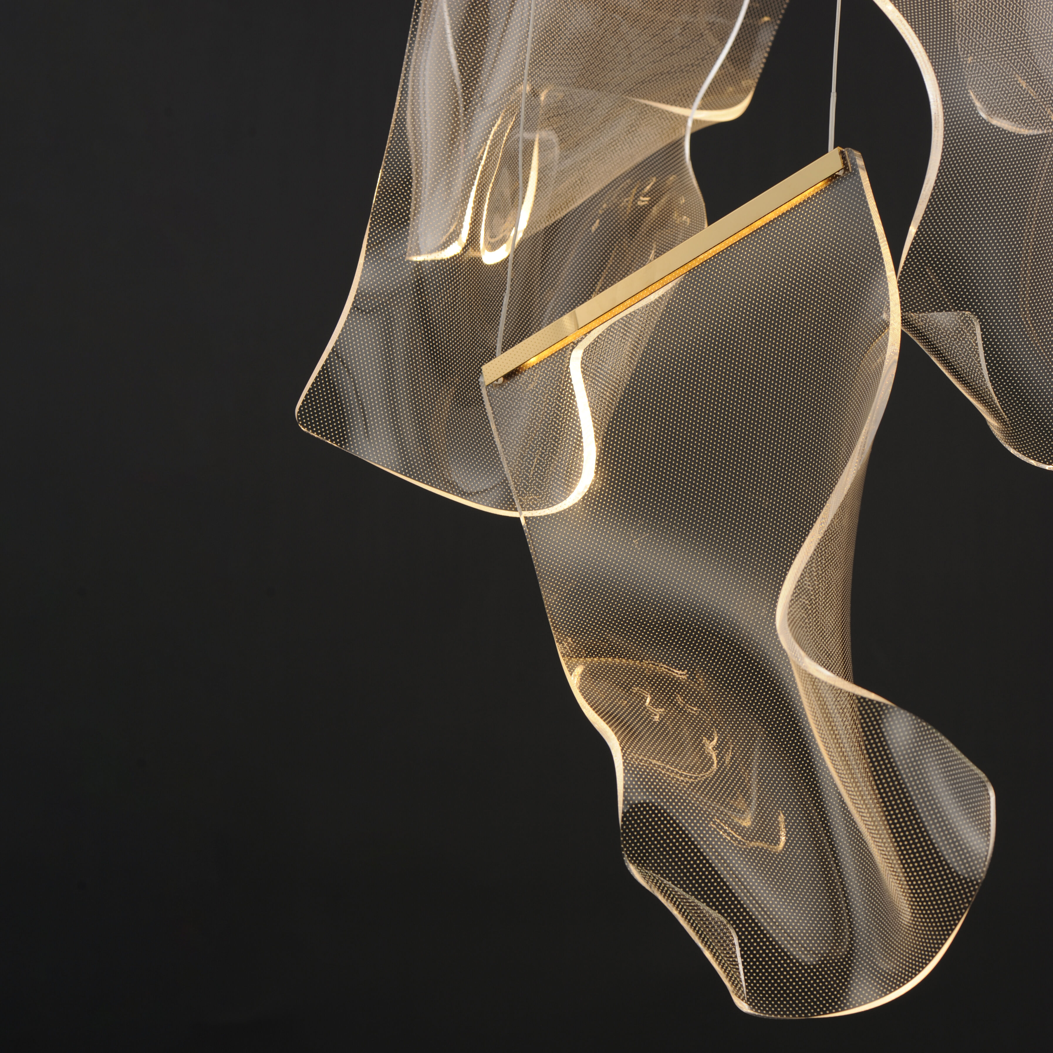 Rinkle LED 27.5 inch French Gold Multi-Light Pendant Ceiling Light