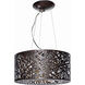Inca 7 Light 15.75 inch Bronze Multi-Light Pendant Ceiling Light in Clear/White, Without Bulb