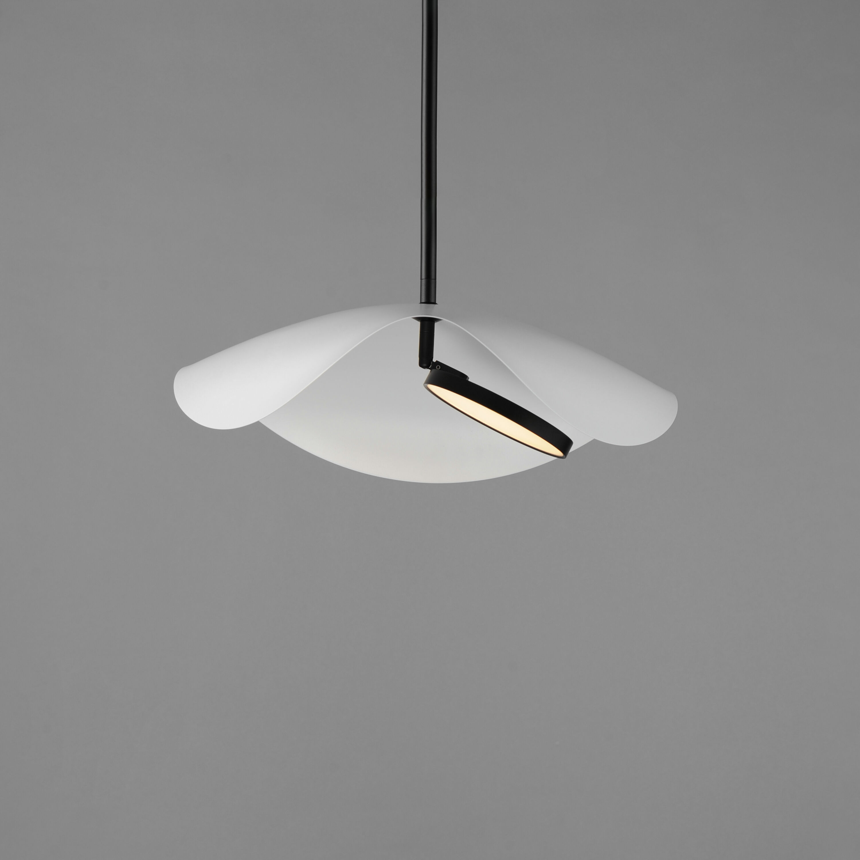 Carmen LED 16.5 inch Black Single Pendant Ceiling Light in White/Black