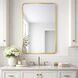Elisse 36 X 24 inch Gold LED Wall Mirror